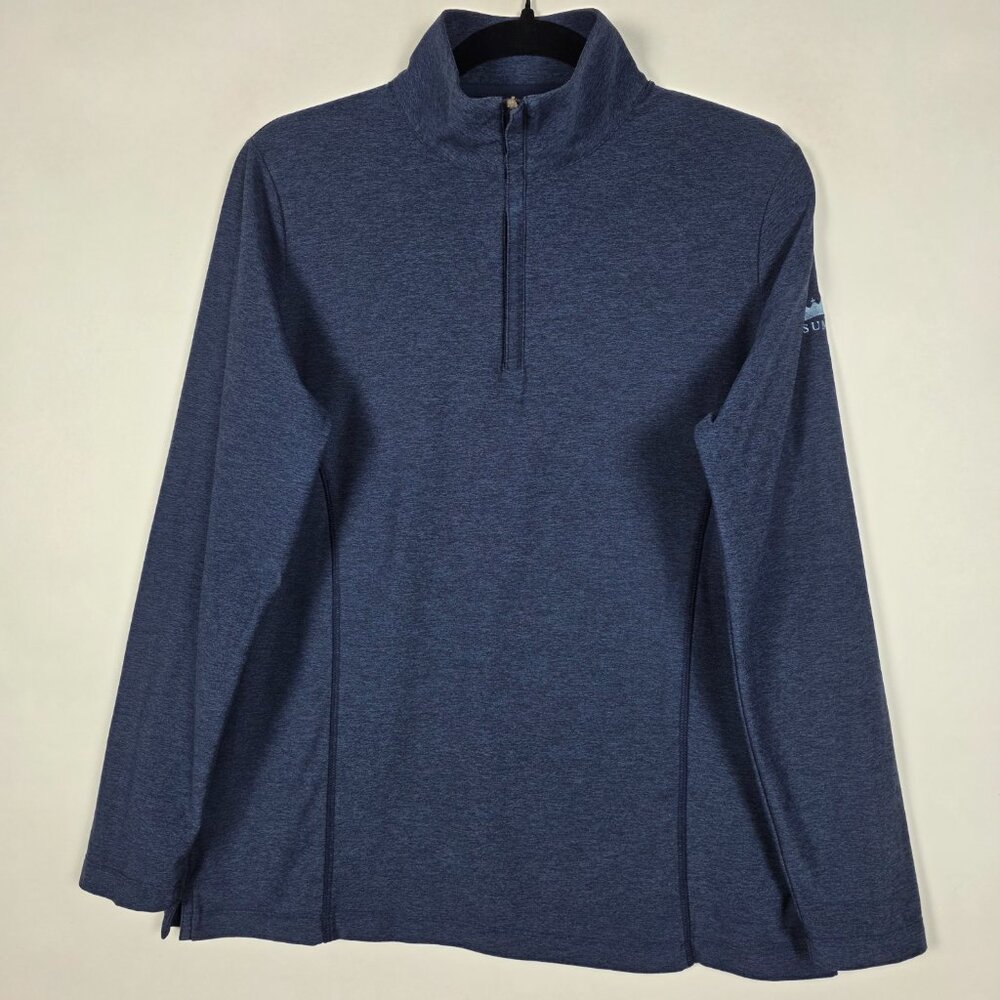 Peter Millar Summit Golf UPF 50+ Stretch Mens Large Long Sleeve Blue Pullover